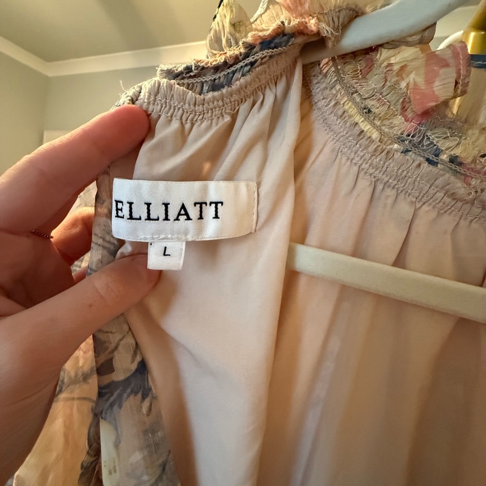 Elliatt Pastel Floral Ruffled High-Low Dress - Picture 3 of 5